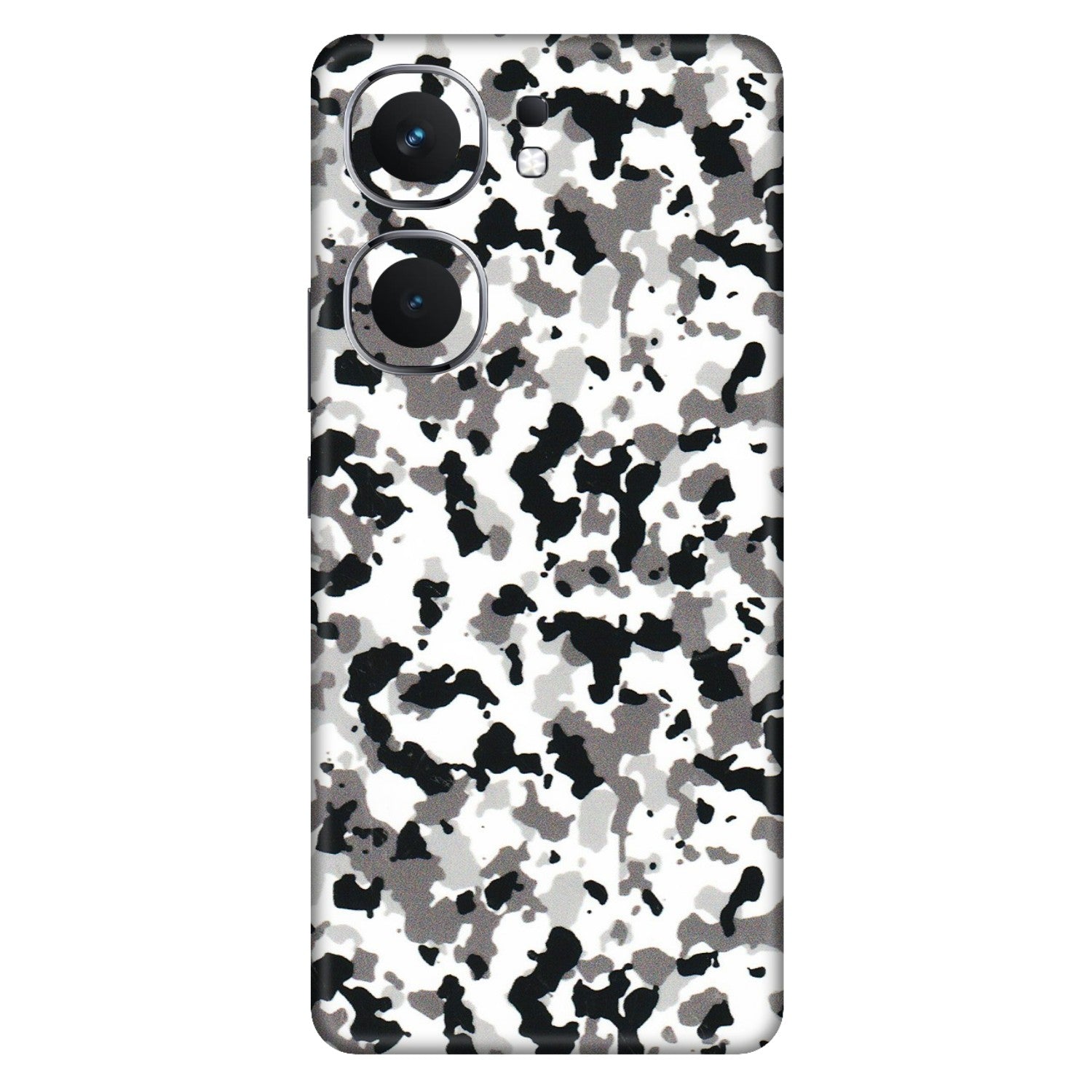IQOO Phone Skins (All Models) - White Black Camouflage - 3D Embossed Finish (L-18) IQOO Neo 9 Pro