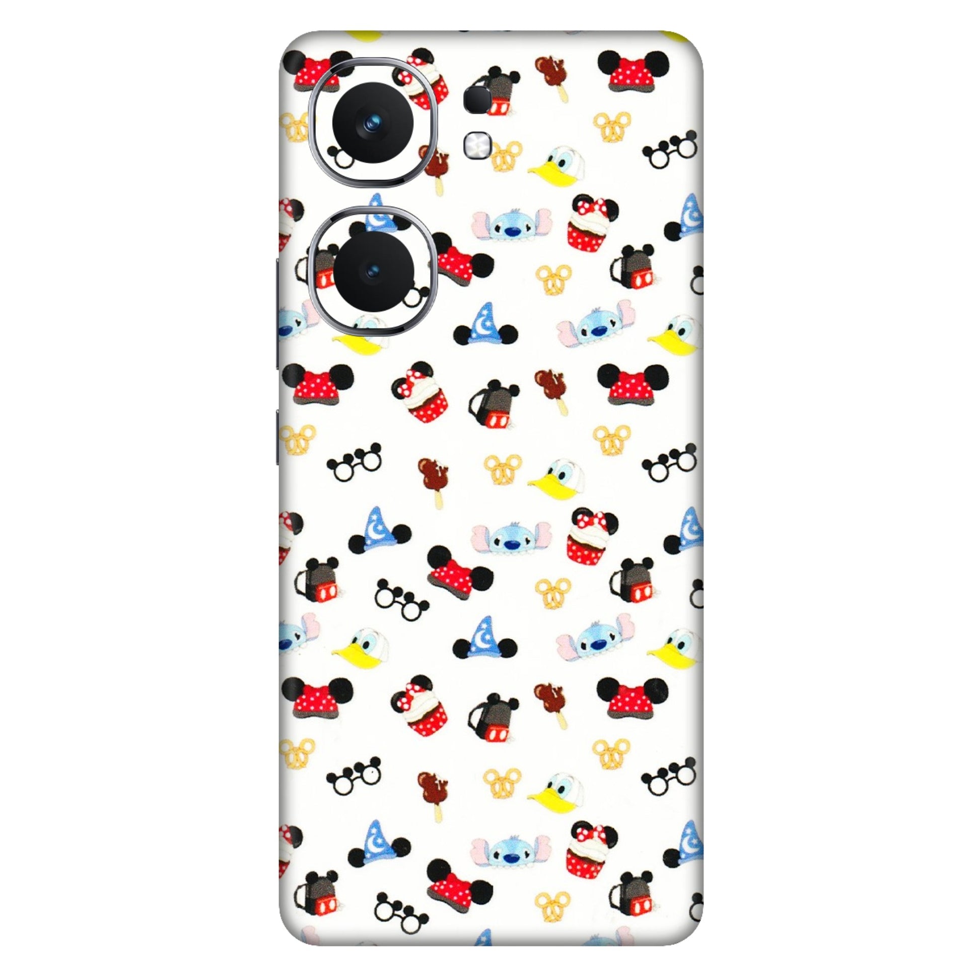 IQOO Phone Skins (All Models) - Minnie Mouse & Donald Doodles s - 3D Embossed Finish (L-194) IQOO Neo 9 Pro