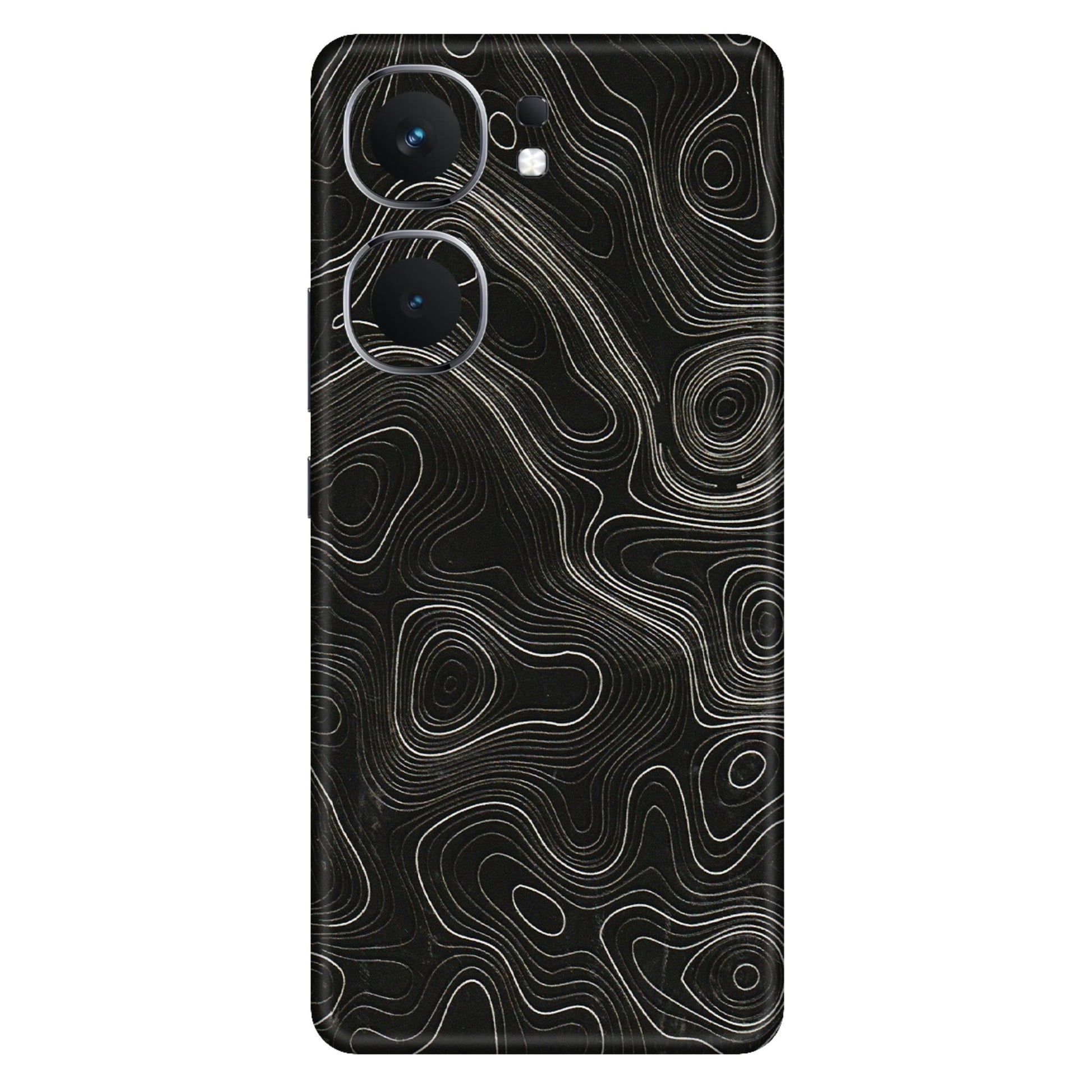 IQOO Phone Skins (All Models) - Black Swirl - 3D Embossed Finish (L-196) IQOO Neo 9 Pro