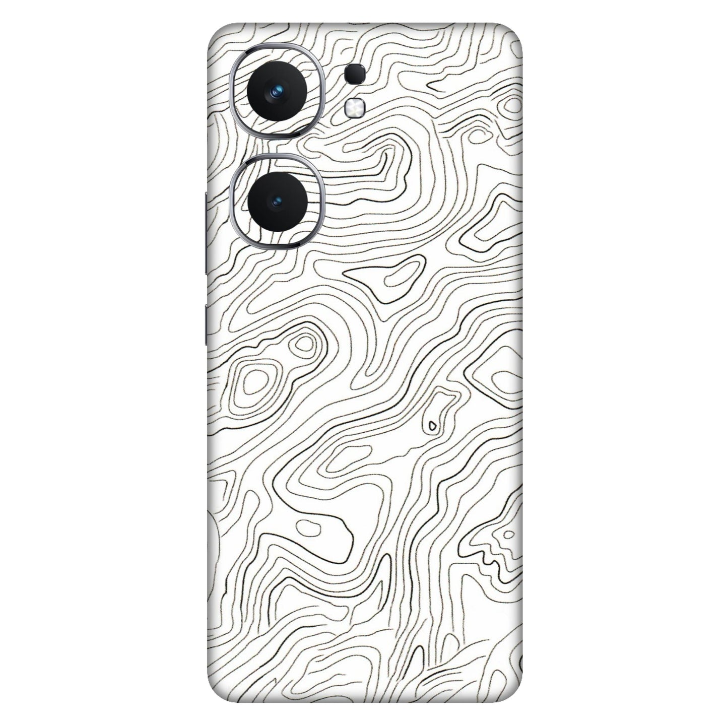 IQOO Phone Skins (All Models) - White Black Swirls - 3D Embossed Finish (L-219) IQOO Neo 9 Pro
