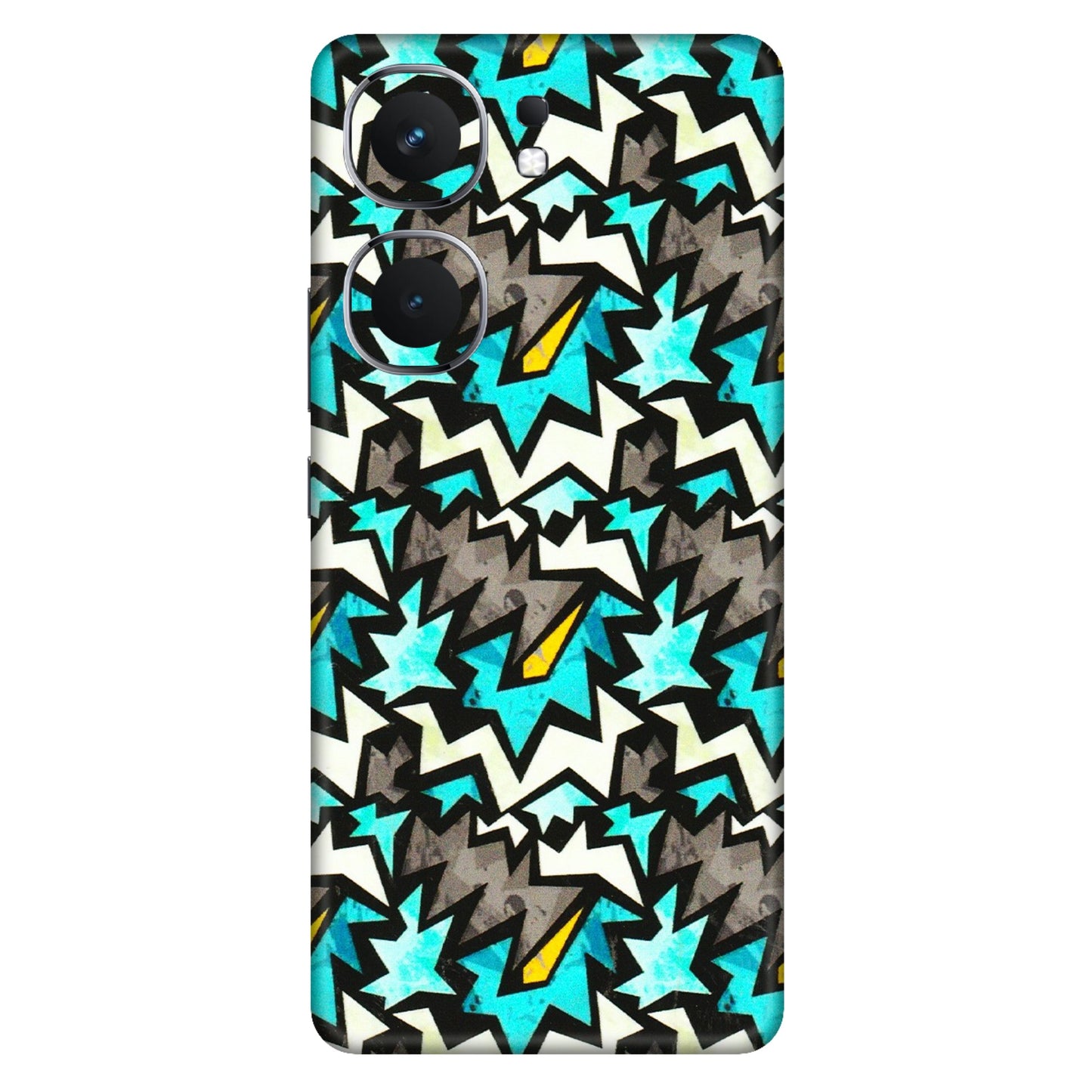 IQOO Phone Skins (All Models) - Funky Zig Zag - 3D Embossed Finish (L-223) IQOO Neo 9 Pro