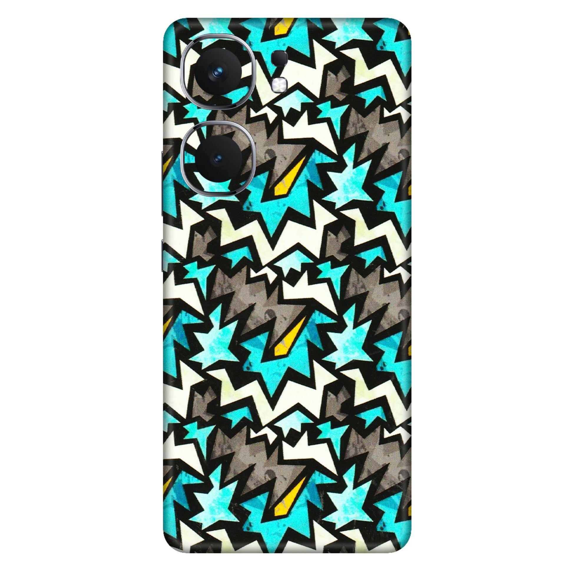 IQOO Phone Skins (All Models) - Funky Zig Zag - 3D Embossed Finish (L-223) IQOO Neo 9 Pro