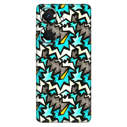 IQOO Phone Skins (All Models) - Funky Zig Zag - 3D Embossed Finish (L-223) IQOO Neo 9 Pro