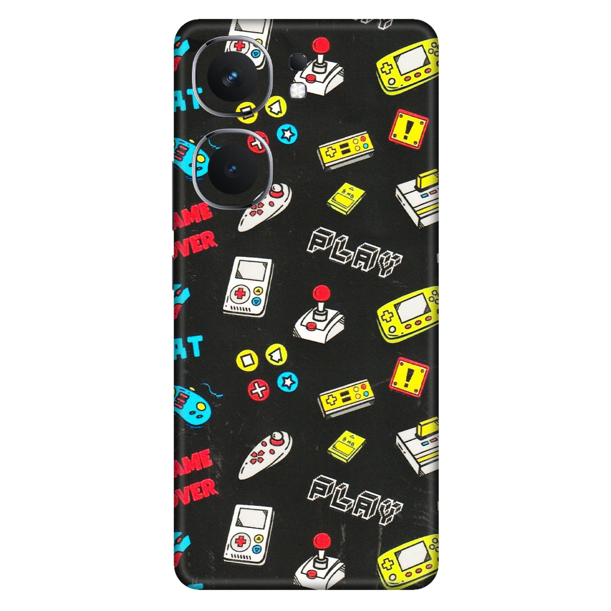 IQOO Phone Skins (All Models) - Gaming Doodles - 3D Embossed Finish (L-224) IQOO Neo 9 Pro