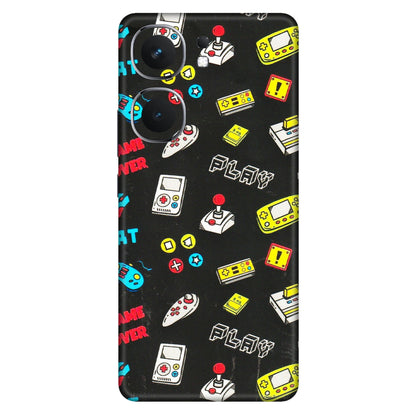 IQOO Phone Skins (All Models) - Gaming Doodles - 3D Embossed Finish (L-224) IQOO Neo 9 Pro