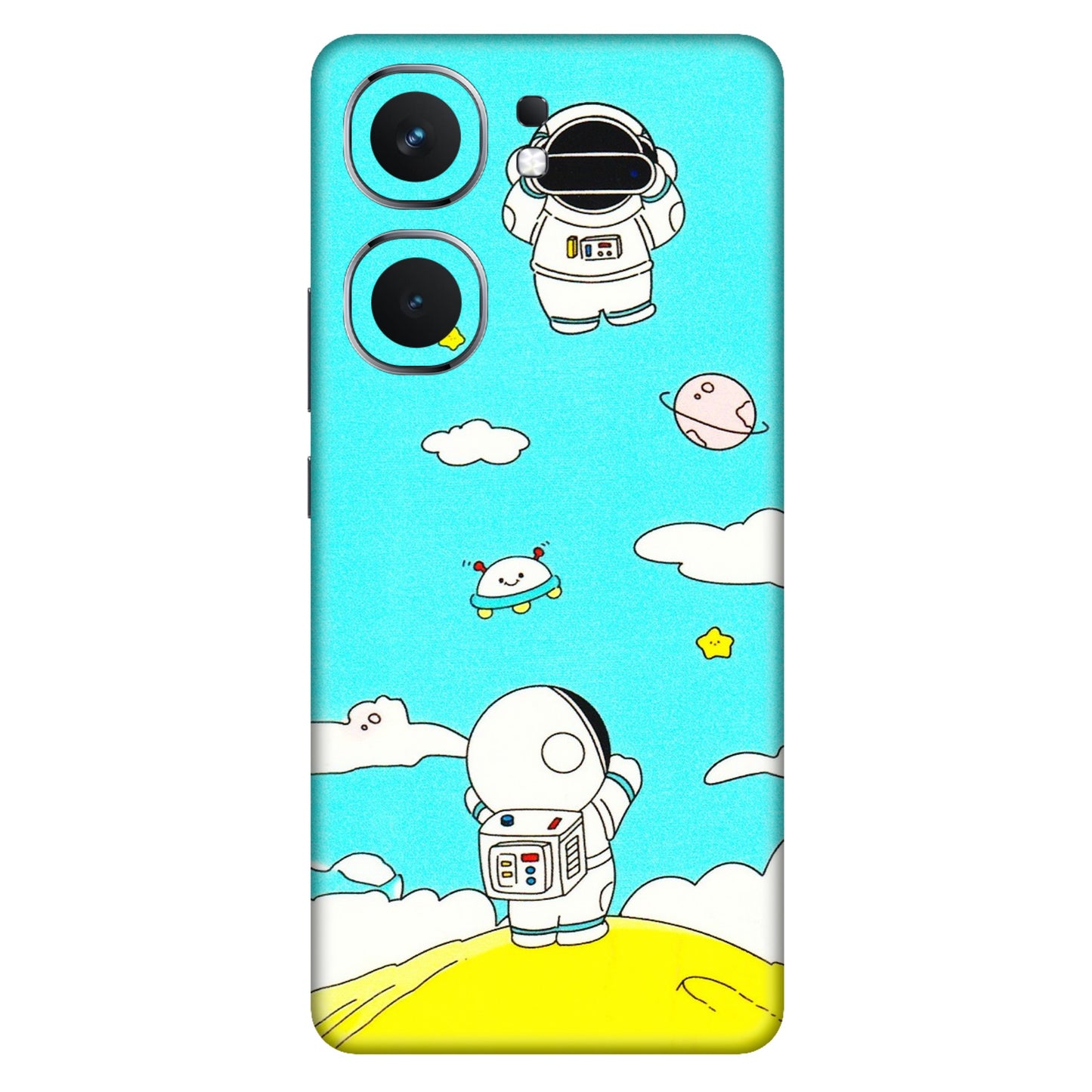 IQOO Phone Skins (All Models) - Blue Skies Astro Float - 3D Embossed Finish (L-230) IQOO Neo 9 Pro