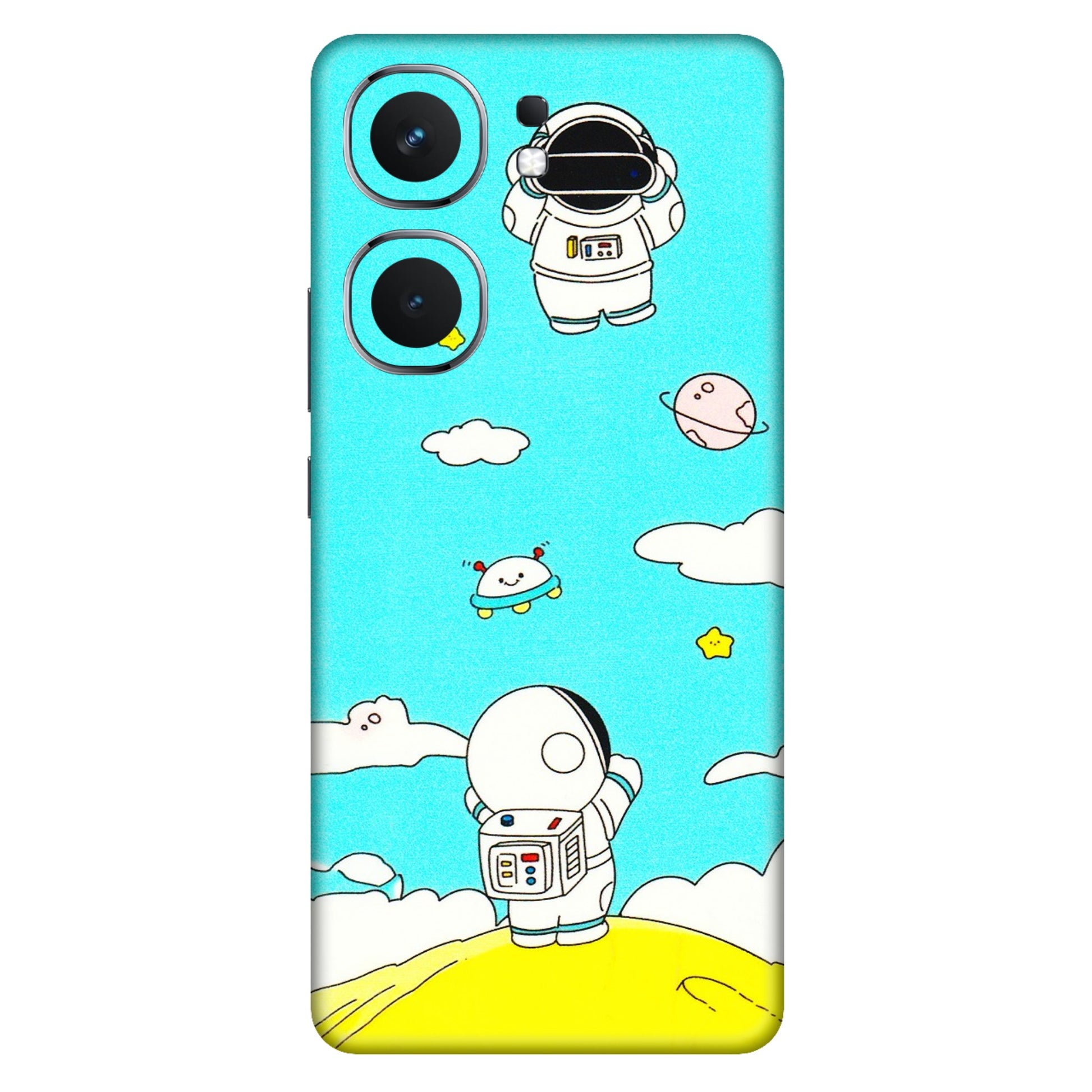 IQOO Phone Skins (All Models) - Blue Skies Astro Float - 3D Embossed Finish (L-230) IQOO Neo 9 Pro