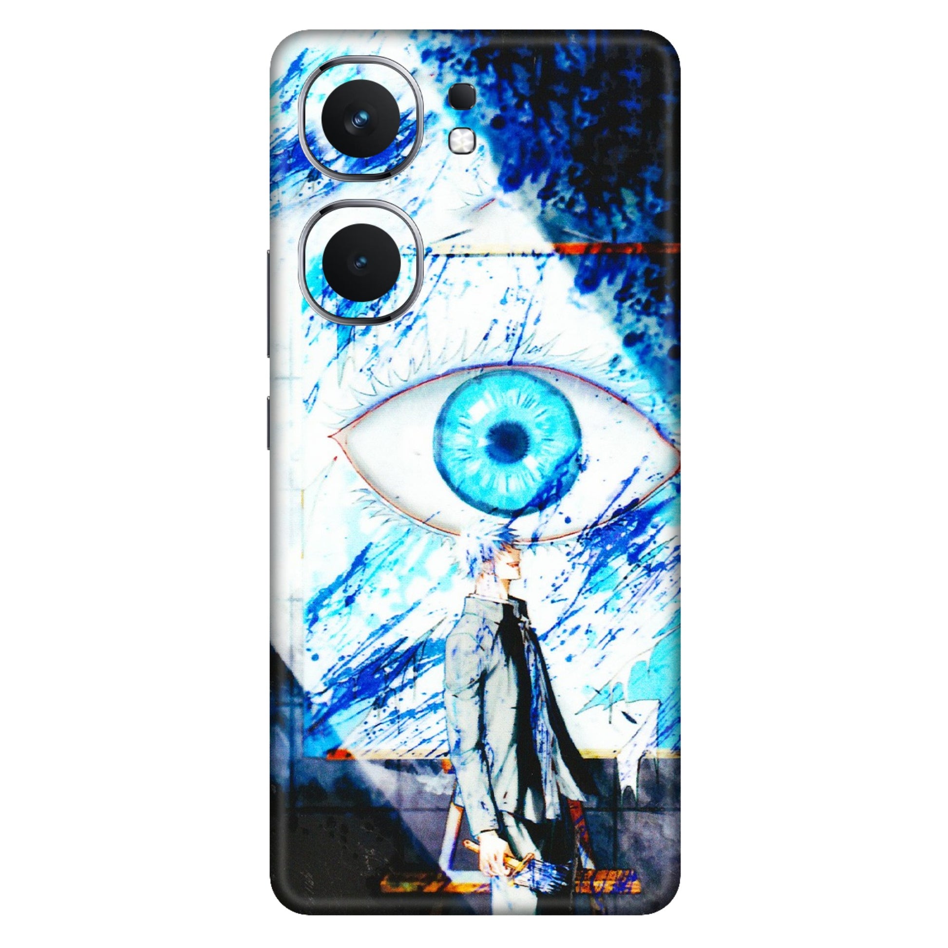 IQOO Phone Skins (All Models) - Gojo Satoru evil eye - 3D Embossed Finish (L-239) IQOO Neo 9 Pro