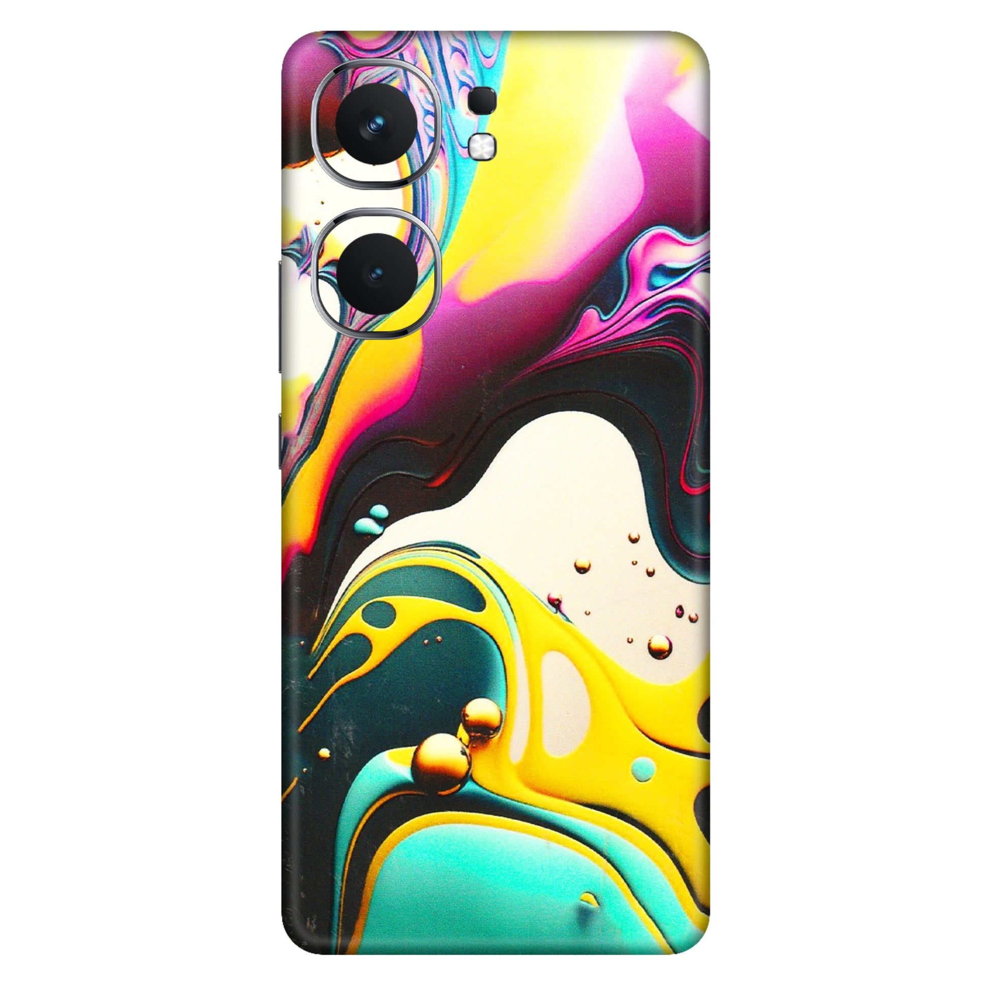 IQOO Phone Skins (All Models) - Multicolor Abstract pattern - 3D Embossed Finish (L-254) IQOO Neo 9 Pro