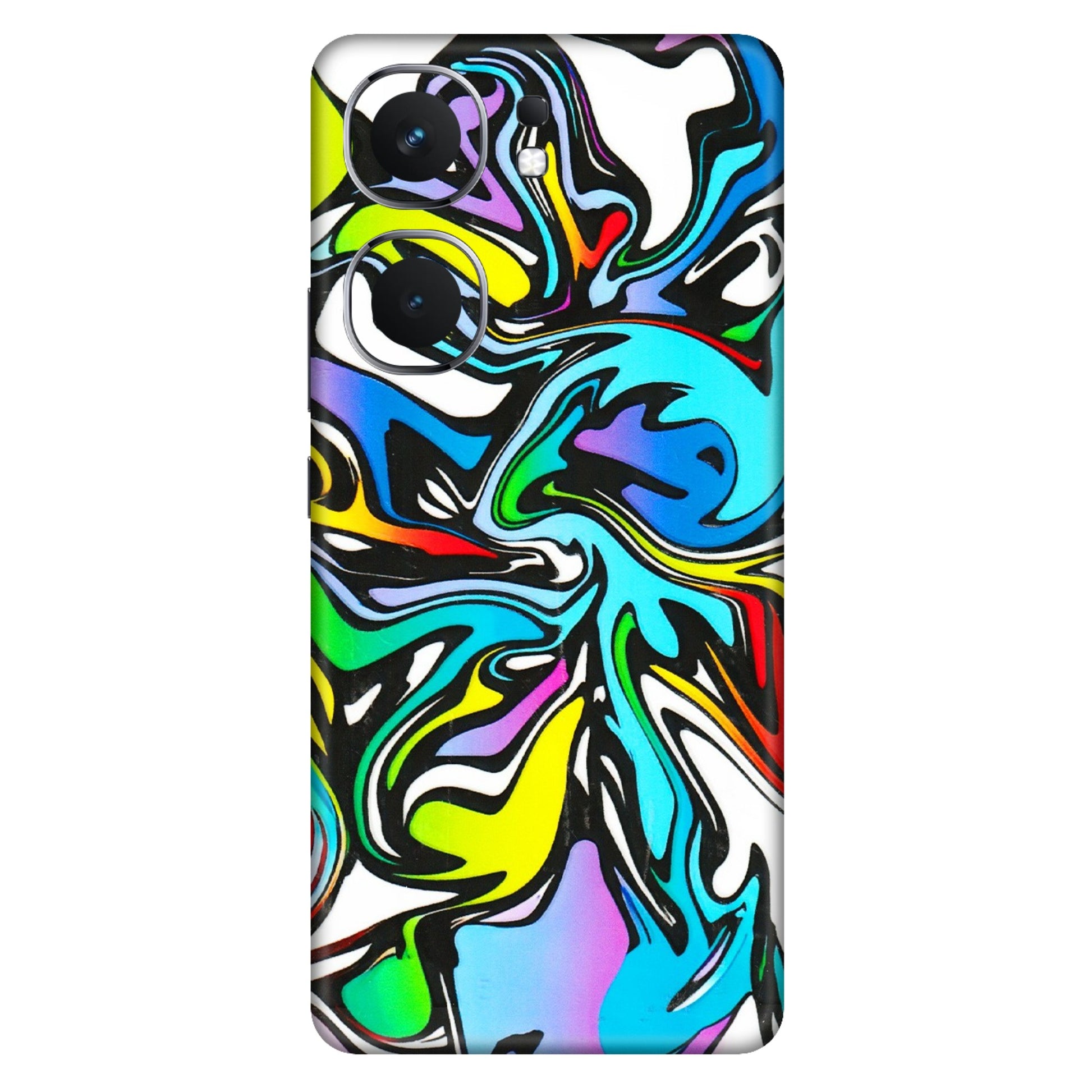 IQOO Phone Skins (All Models) - Abstract Colour Paints - 3D Embossed Finish (L-271) IQOO Neo 9 Pro
