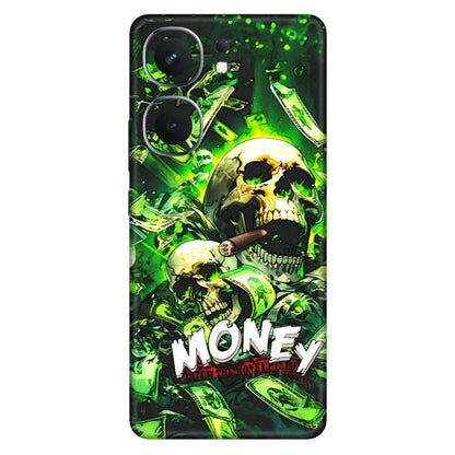 IQOO Phone Skins (All Models) - Skull Money - 3D Embossed Finish (L-303) IQOO Neo 9 Pro
