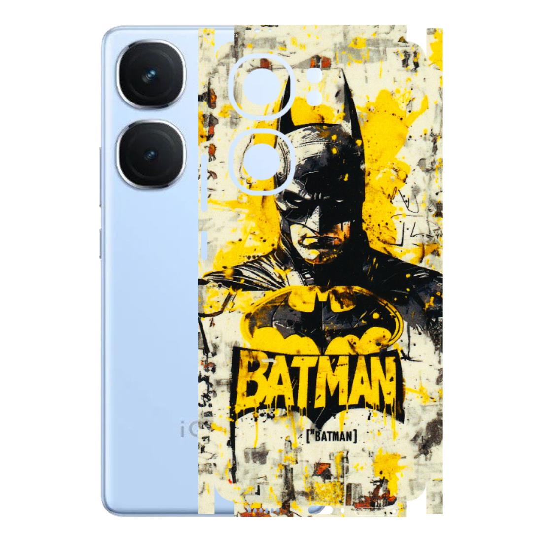 IQOO Phone Skins (All Models) - Batman Yellow BT - 3D Embossed Finish (L-304) IQOO Neo 9 Pro