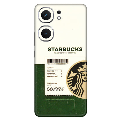 IQOO Phone Skins (All Models) - Starbucks Barcode - 3D Embossed Finish (L-308) IQOO Neo 9 Pro