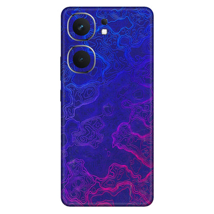 IQOO Phone Skins (All Models) - Purple Ripples Swirl - 3D Embossed Finish (L-314) IQOO Neo 9 Pro
