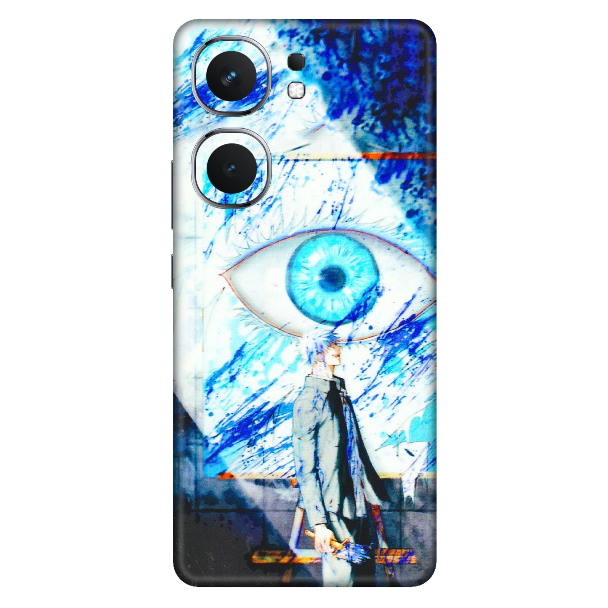 IQOO Phone Skins (All Models) - Anime Sea Blue Eye - 3D Embossed Finish (L-318) IQOO Neo 9 Pro