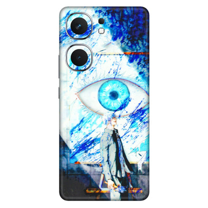 IQOO Phone Skins (All Models) - Anime Sea Blue Eye - 3D Embossed Finish (L-318) IQOO Neo 9 Pro