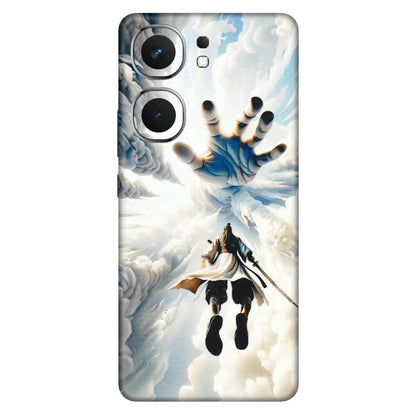IQOO Phone Skins (All Models) - Big Hand With Monkey King - 3D Embossed Finish (L-323) IQOO Neo 9 Pro