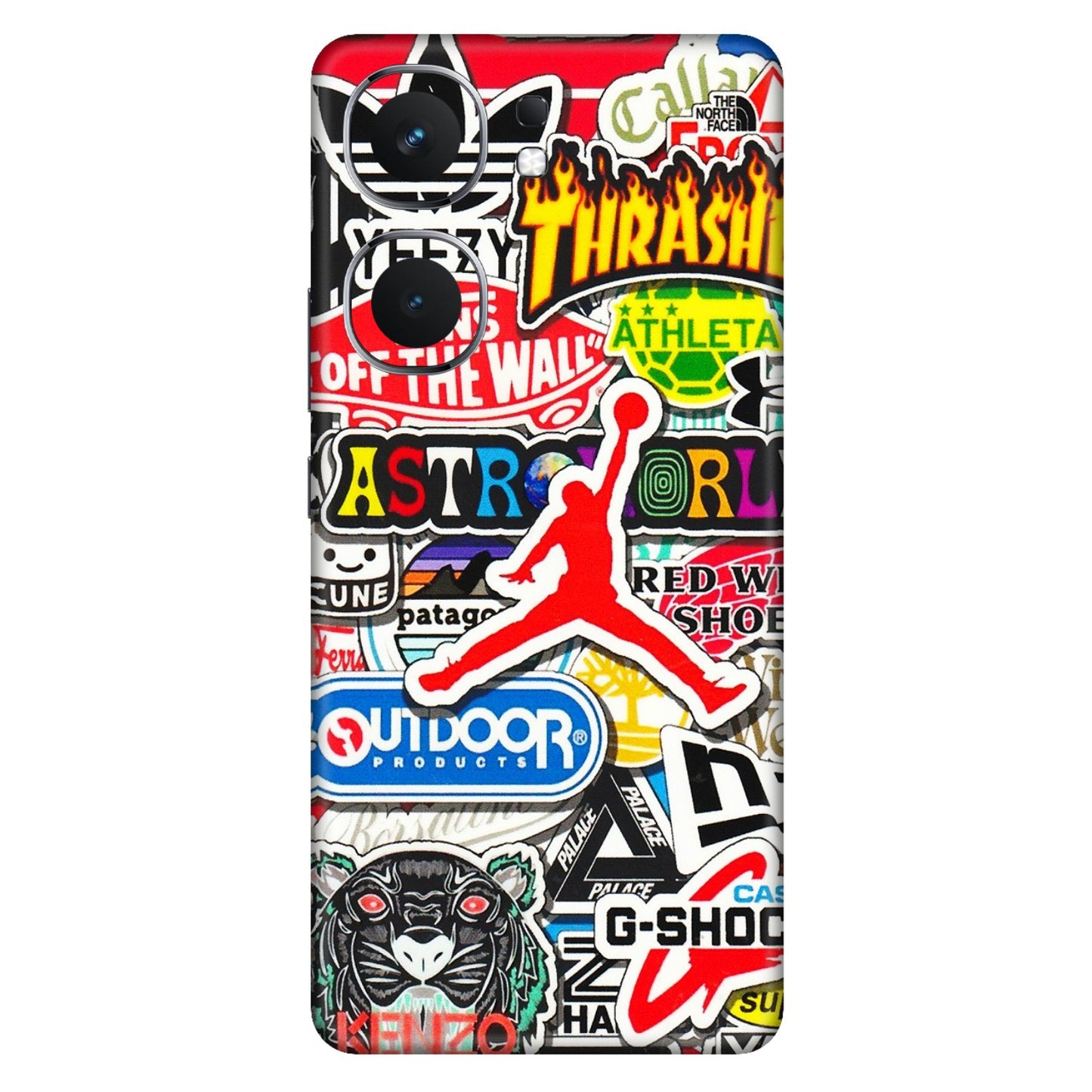 IQOO Phone Skins (All Models) - Multi Brands Sticker Graffiti - 3D Embossed Finish (L-37) IQOO Neo 9 Pro