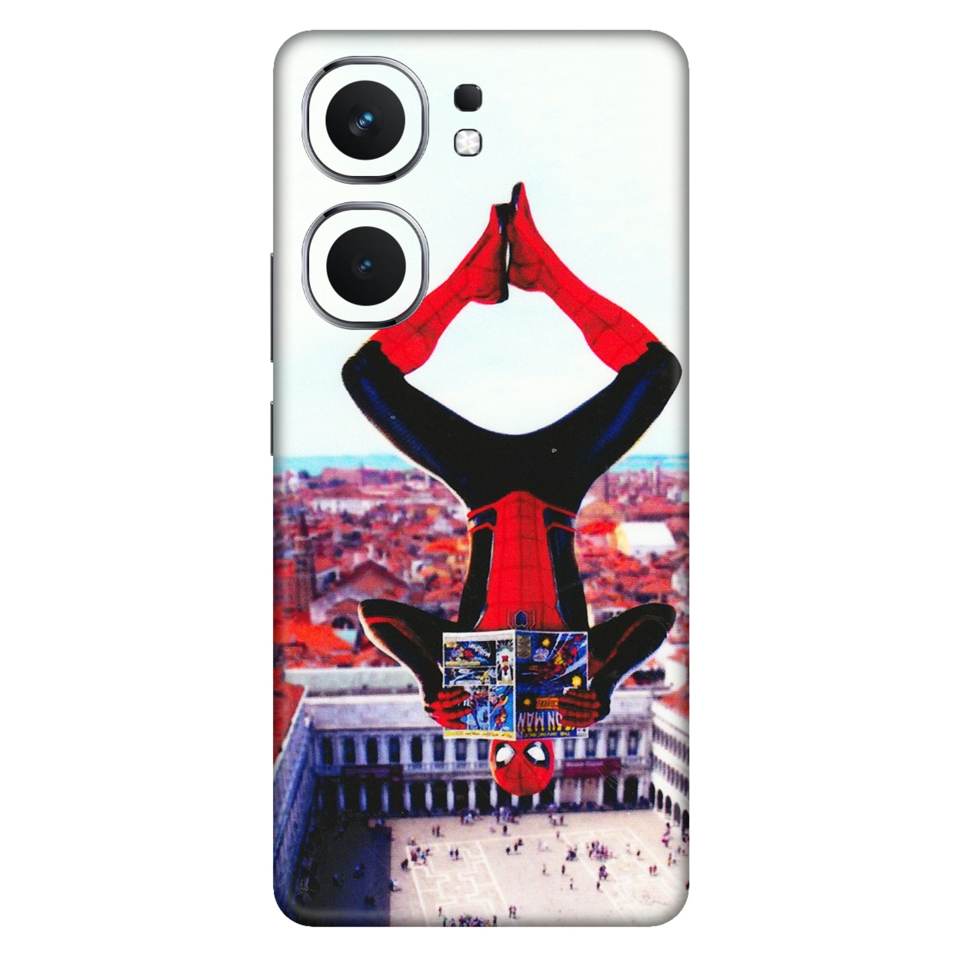IQOO Phone Skins (All Models) - Spiderman Hanging - 3D Embossed Finish (L-53) IQOO Neo 9 Pro