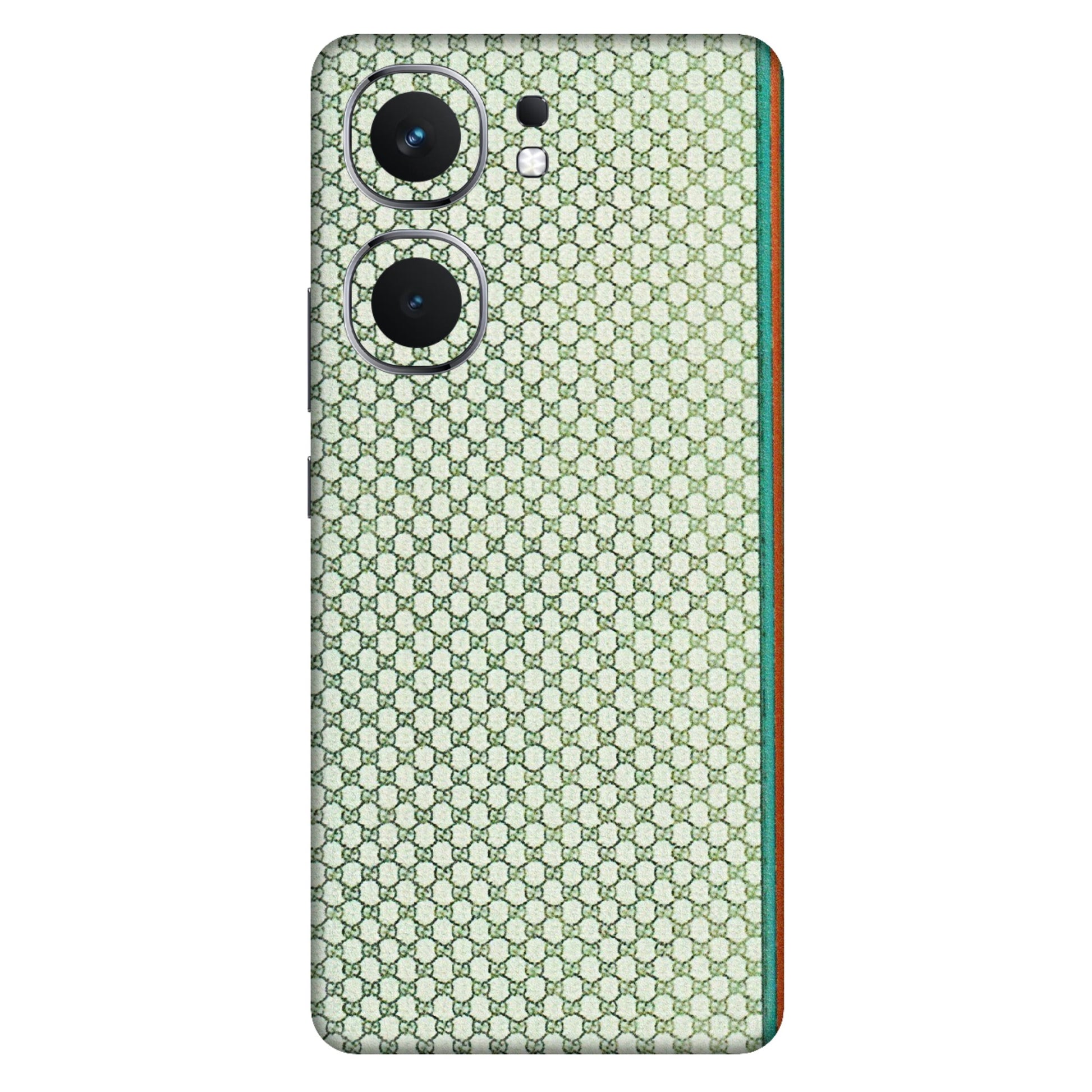 IQOO Phone Skins (All Models) - Gucci Fabric Pattern - 3D Embossed Finish (L-73) IQOO Neo 9 Pro