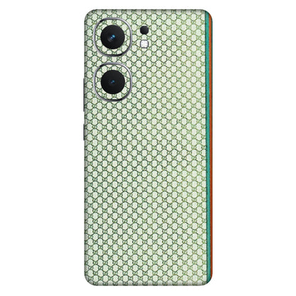 IQOO Phone Skins (All Models) - Gucci Fabric Pattern - 3D Embossed Finish (L-73) IQOO Neo 9 Pro