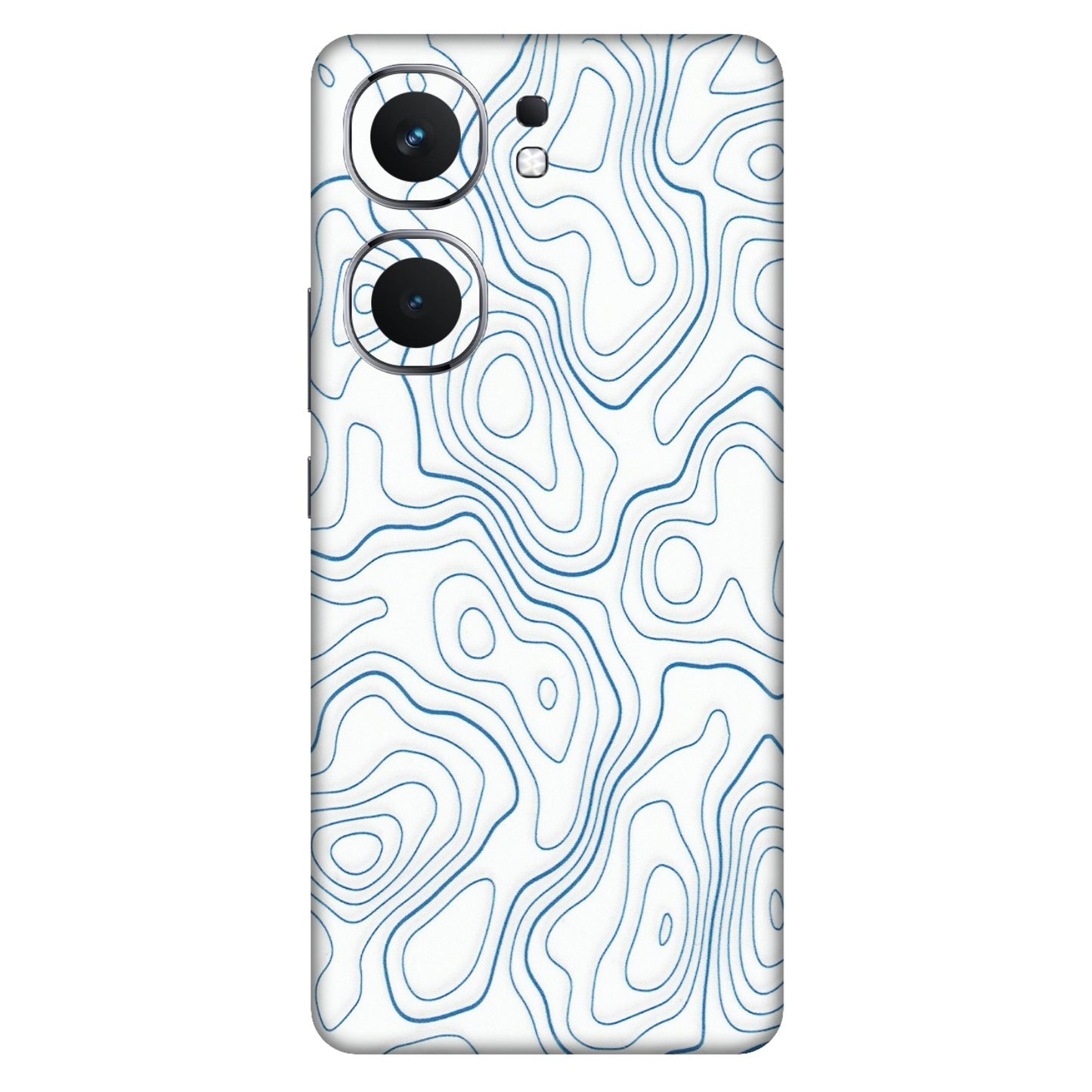IQOO Phone Skins (All Models) - Blue And White Swirls - Matte Finish (M-139) IQOO Neo 9 Pro