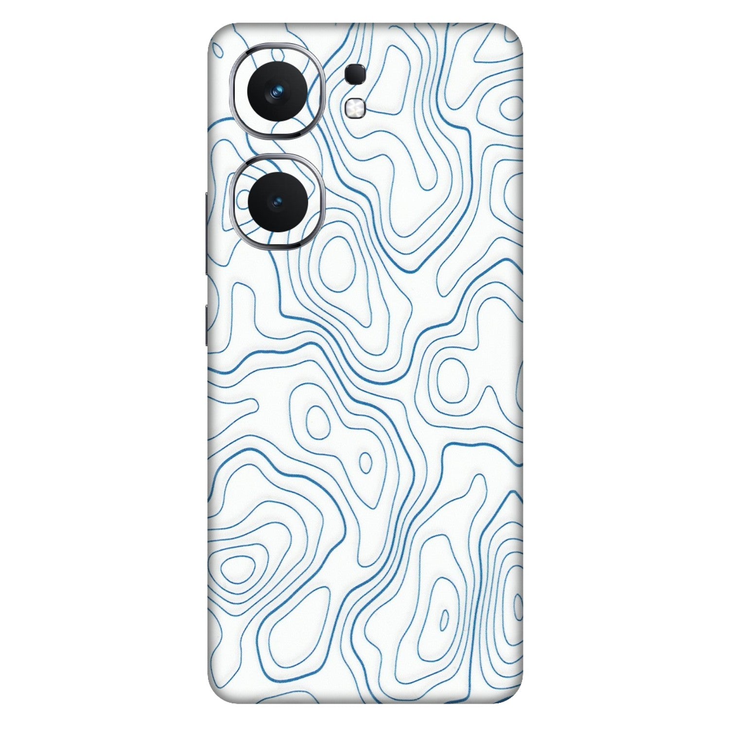 IQOO Phone Skins (All Models) - Blue And White Swirls - Matte Finish (M-139) IQOO Neo 9 Pro