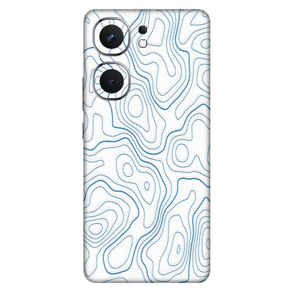 IQOO Phone Skins (All Models) - Blue And White Swirls - Matte Finish (M-139) IQOO Neo 9 Pro