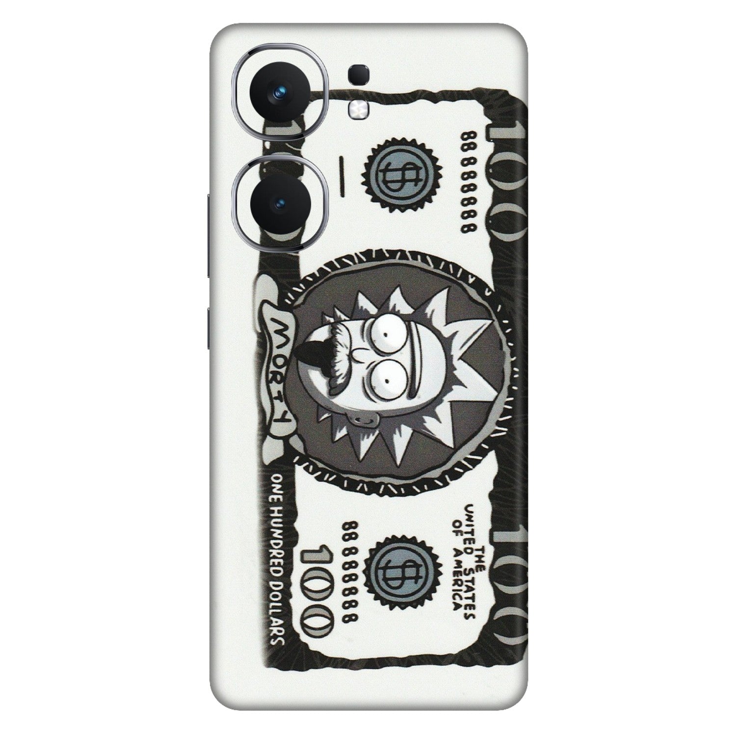 IQOO Phone Skins (All Models) - Rick And Morty Hundred Dollar Anime - Matte Finish (M-161) IQOO Neo 9 Pro
