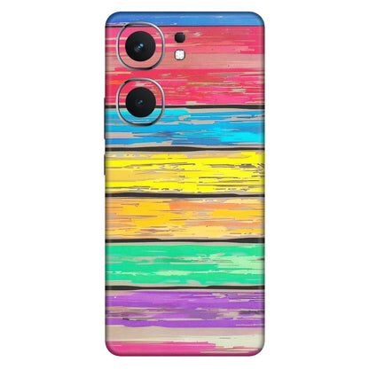IQOO Phone Skins (All Models) - Multi Colour Wooden Wall - Matte Finish (M-96) IQOO Neo 9 Pro