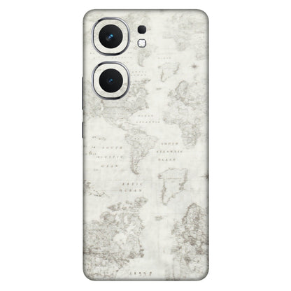 IQOO Phone Skins (All Models) - World Travel Map - Transparent Finish (T-04) IQOO Neo 9 Pro