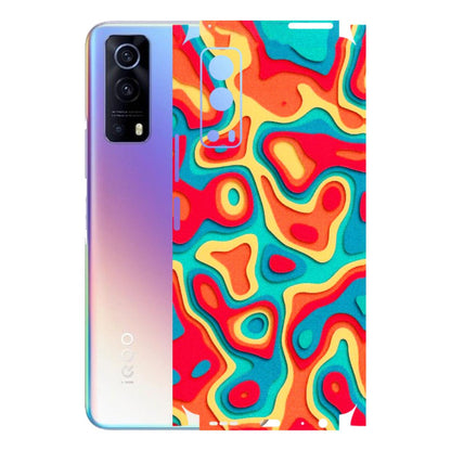 IQOO Phone Skins (All Models) - Abstract Swirl - 3D Embossed Finish (L-150) IQOO Z3 5G