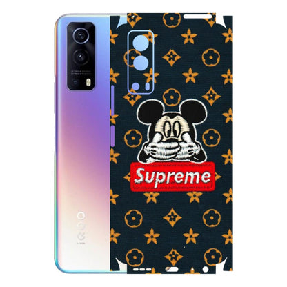 IQOO Phone Skins (All Models) - Mickey Supreme - Matte Finish (M-83) IQOO Z3 5G