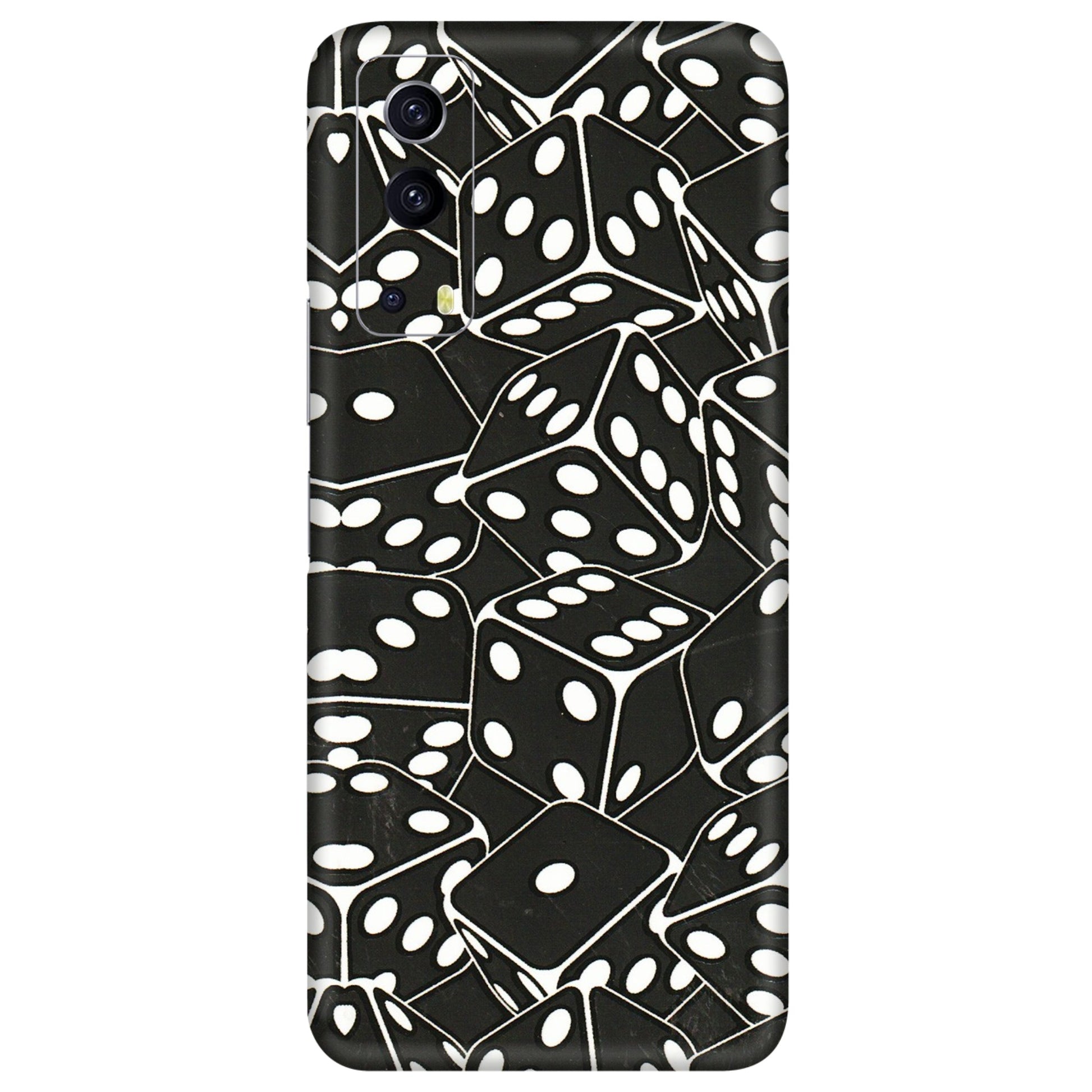 IQOO Phone Skins (All Models) - Big Black Dices - 3D Embossed Finish (L-106) IQOO Z3 5G