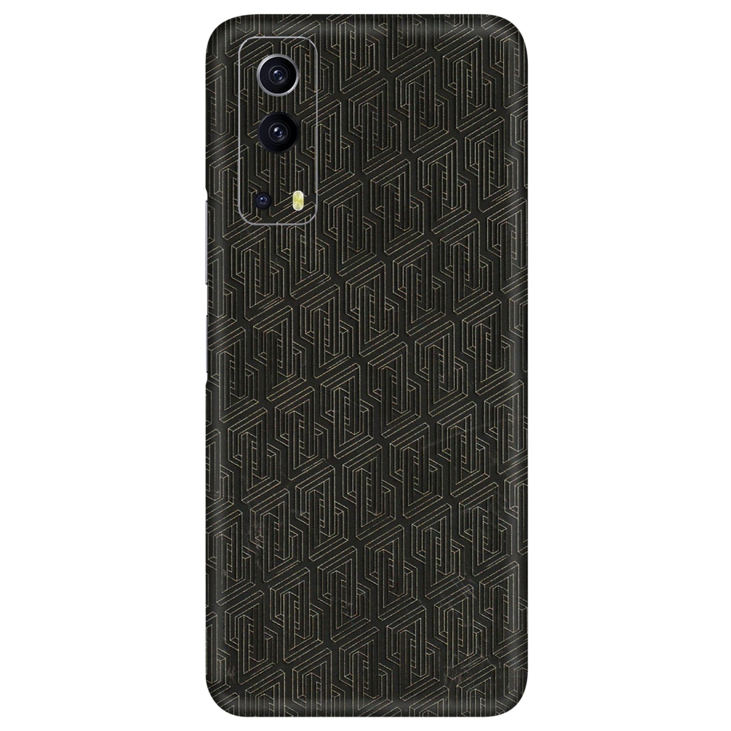 IQOO Phone Skins (All Models) - Black Abstract Pattern - 3D Embossed Finish (L-117) IQOO Z3 5G
