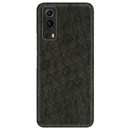 IQOO Phone Skins (All Models) - Black Abstract Pattern - 3D Embossed Finish (L-117) IQOO Z3 5G