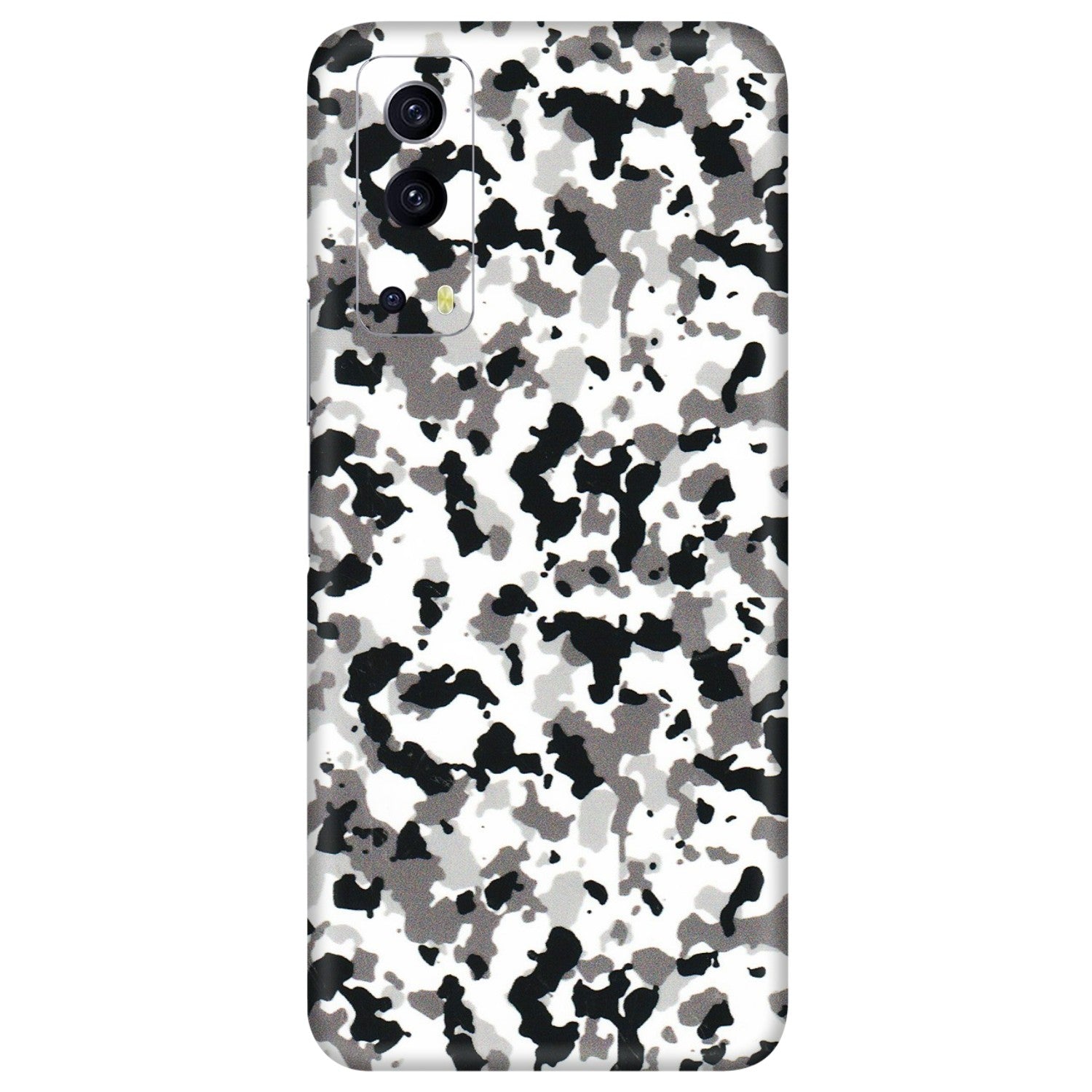 IQOO Phone Skins (All Models) - White Black Camouflage - 3D Embossed Finish (L-18) IQOO Z3 5G