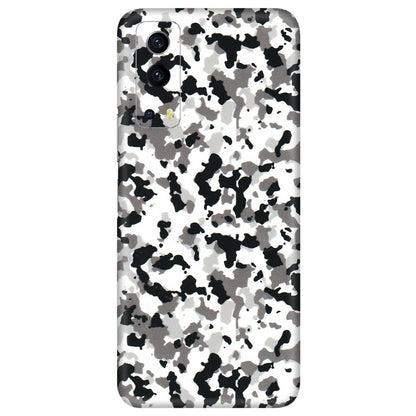 IQOO Phone Skins (All Models) - White Black Camouflage - 3D Embossed Finish (L-18) IQOO Z3 5G