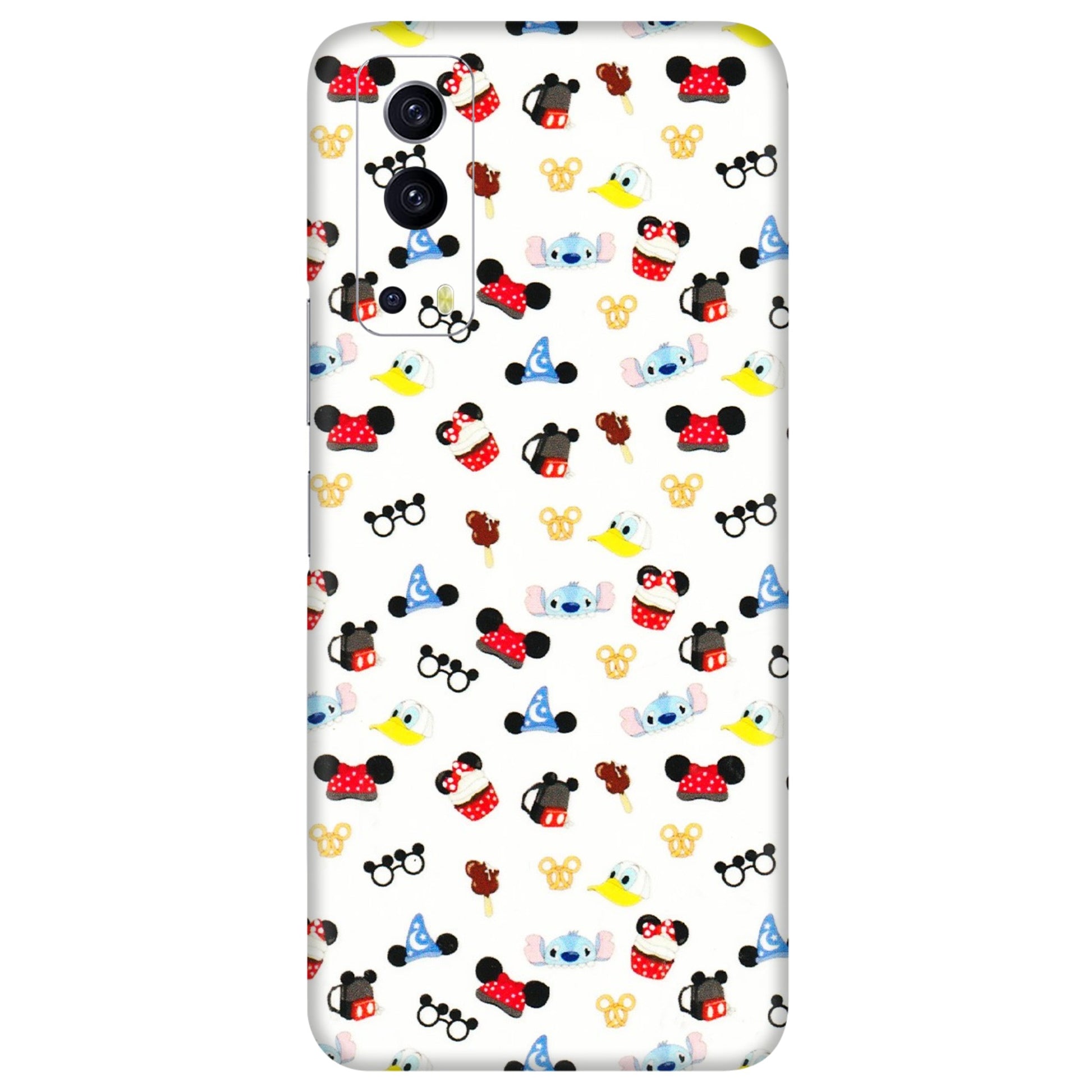 IQOO Phone Skins (All Models) - Minnie Mouse & Donald Doodles s - 3D Embossed Finish (L-194) IQOO Z3 5G