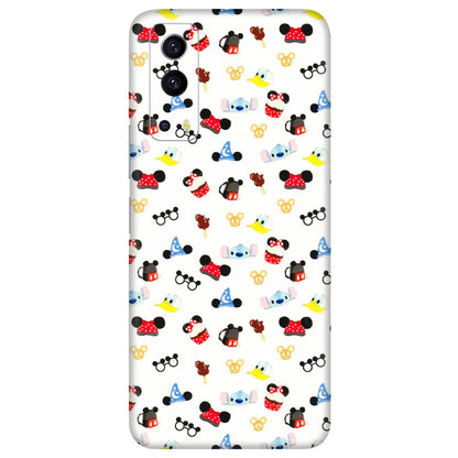 IQOO Phone Skins (All Models) - Minnie Mouse & Donald Doodles s - 3D Embossed Finish (L-194) IQOO Z3 5G