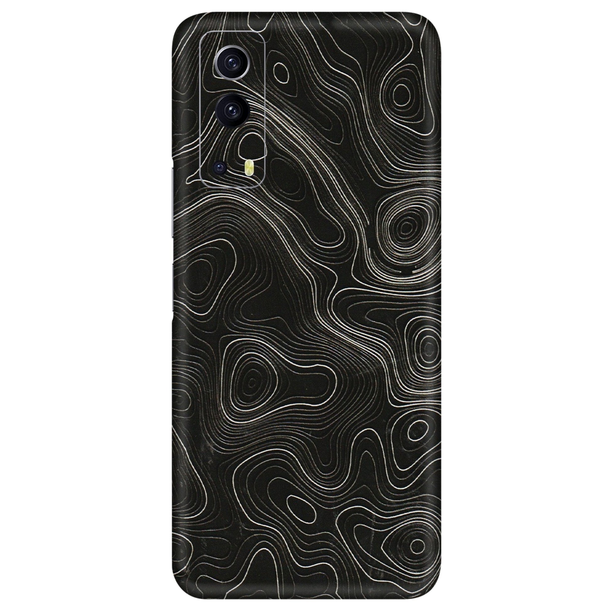 IQOO Phone Skins (All Models) - Black Swirl - 3D Embossed Finish (L-196) IQOO Z3 5G
