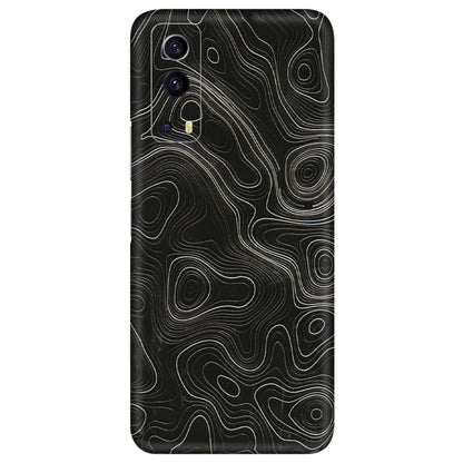 IQOO Phone Skins (All Models) - Black Swirl - 3D Embossed Finish (L-196) IQOO Z3 5G