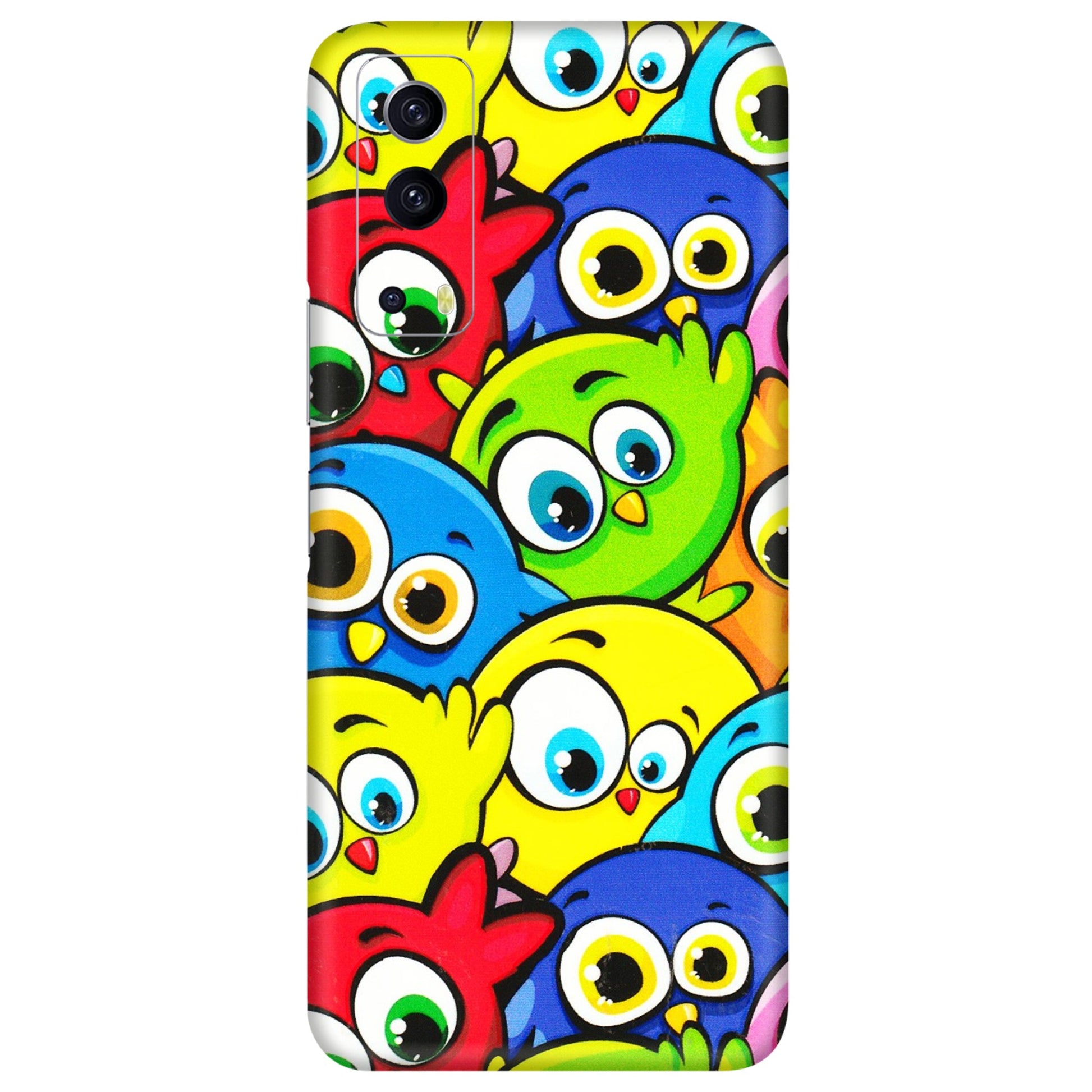 IQOO Phone Skins (All Models) - Cute Fluffy Birds - 3D Embossed Finish (L-213) IQOO Z3 5G