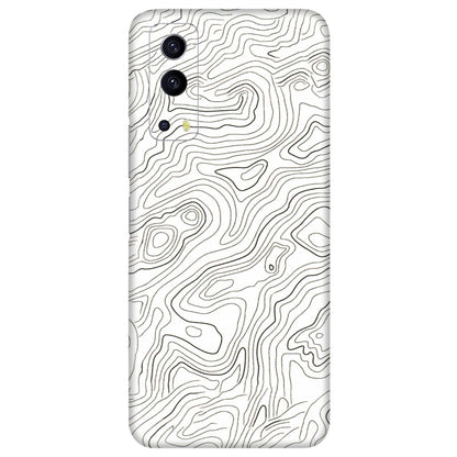 IQOO Phone Skins (All Models) - White Black Swirls - 3D Embossed Finish (L-219) IQOO Z3 5G