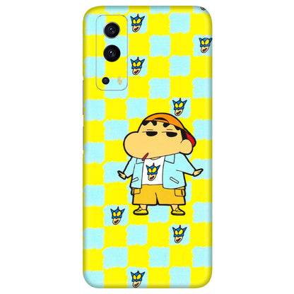 IQOO Phone Skins (All Models) - Yellow Blue Shinchan Cute - 3D Embossed Finish (L-221) IQOO Z3 5G