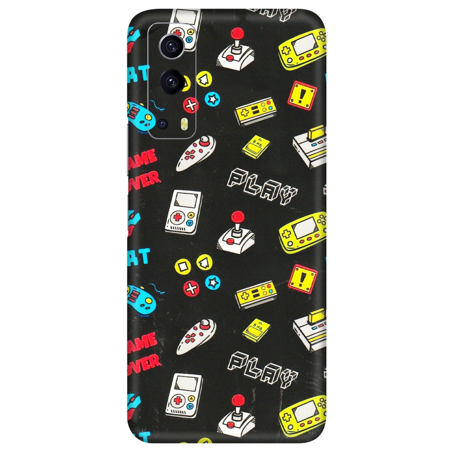 IQOO Phone Skins (All Models) - Gaming Doodles - 3D Embossed Finish (L-224) IQOO Z3 5G