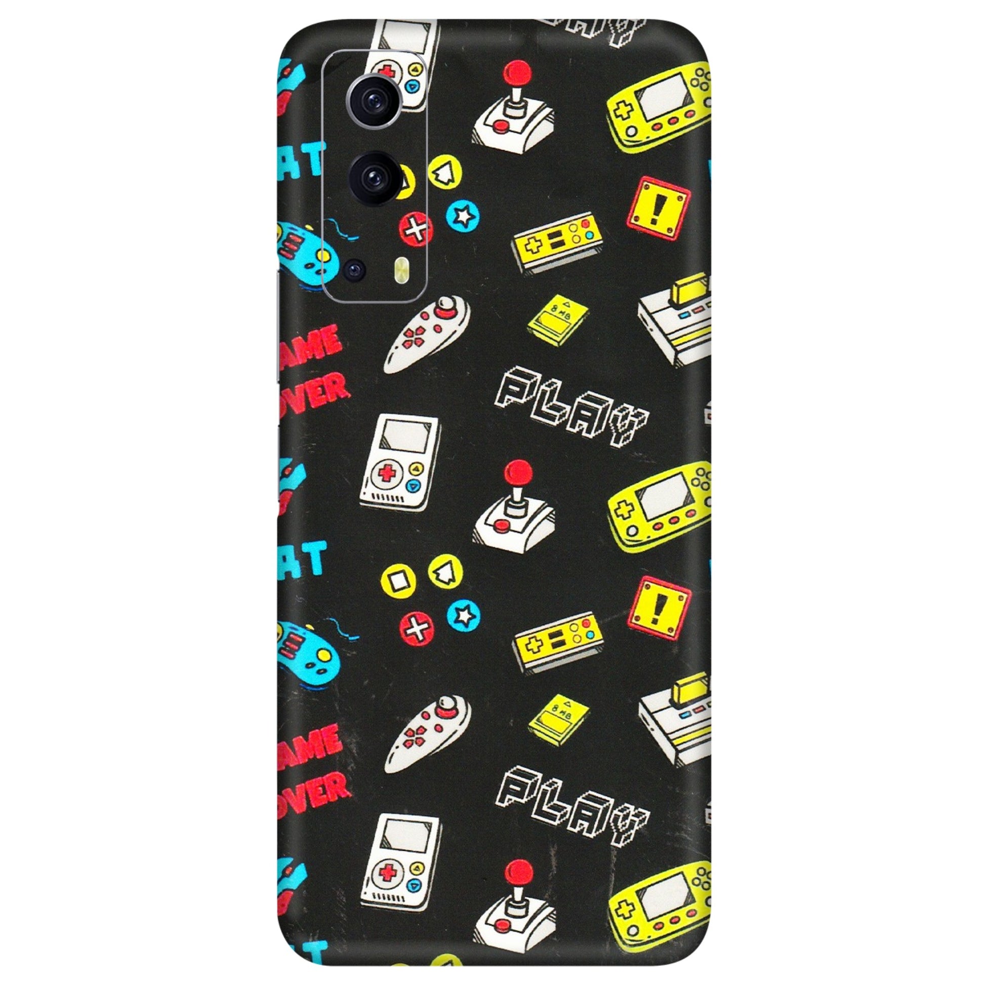 IQOO Phone Skins (All Models) - Gaming Doodles - 3D Embossed Finish (L-224) IQOO Z3 5G