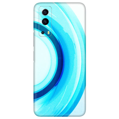 IQOO Phone Skins (All Models) - The Blue Curve - 3D Embossed Finish (L-244) IQOO Z3 5G