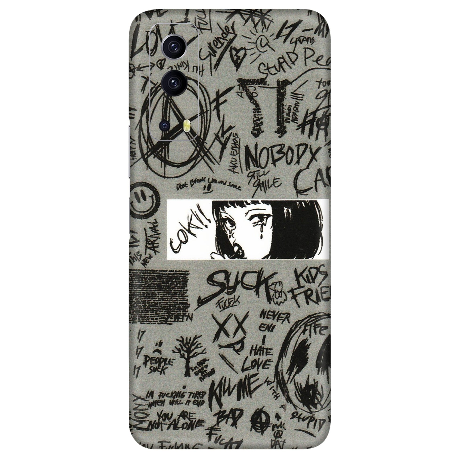 IQOO Phone Skins (All Models) - Never Have Love Anime - 3D Embossed Finish (L-260) IQOO Z3 5G