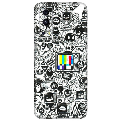 IQOO Phone Skins (All Models) - Doodles Positive Art - 3D Embossed Finish (L-263) IQOO Z3 5G